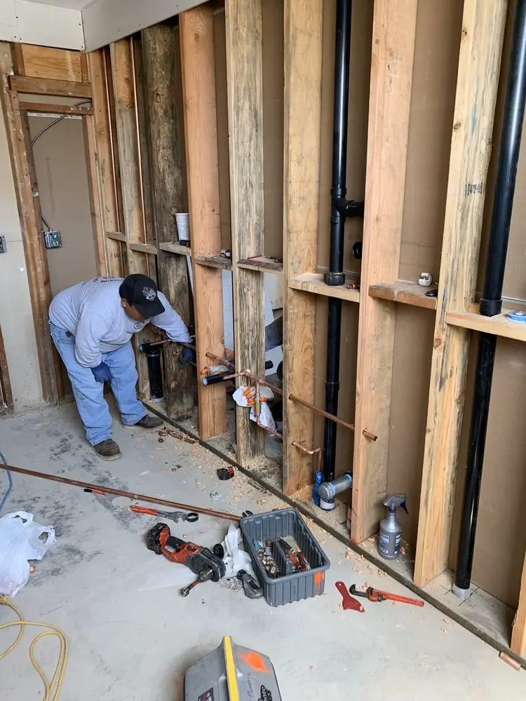 Commercial rough-in plumbing for Gas Line Repair in Cherry Grove